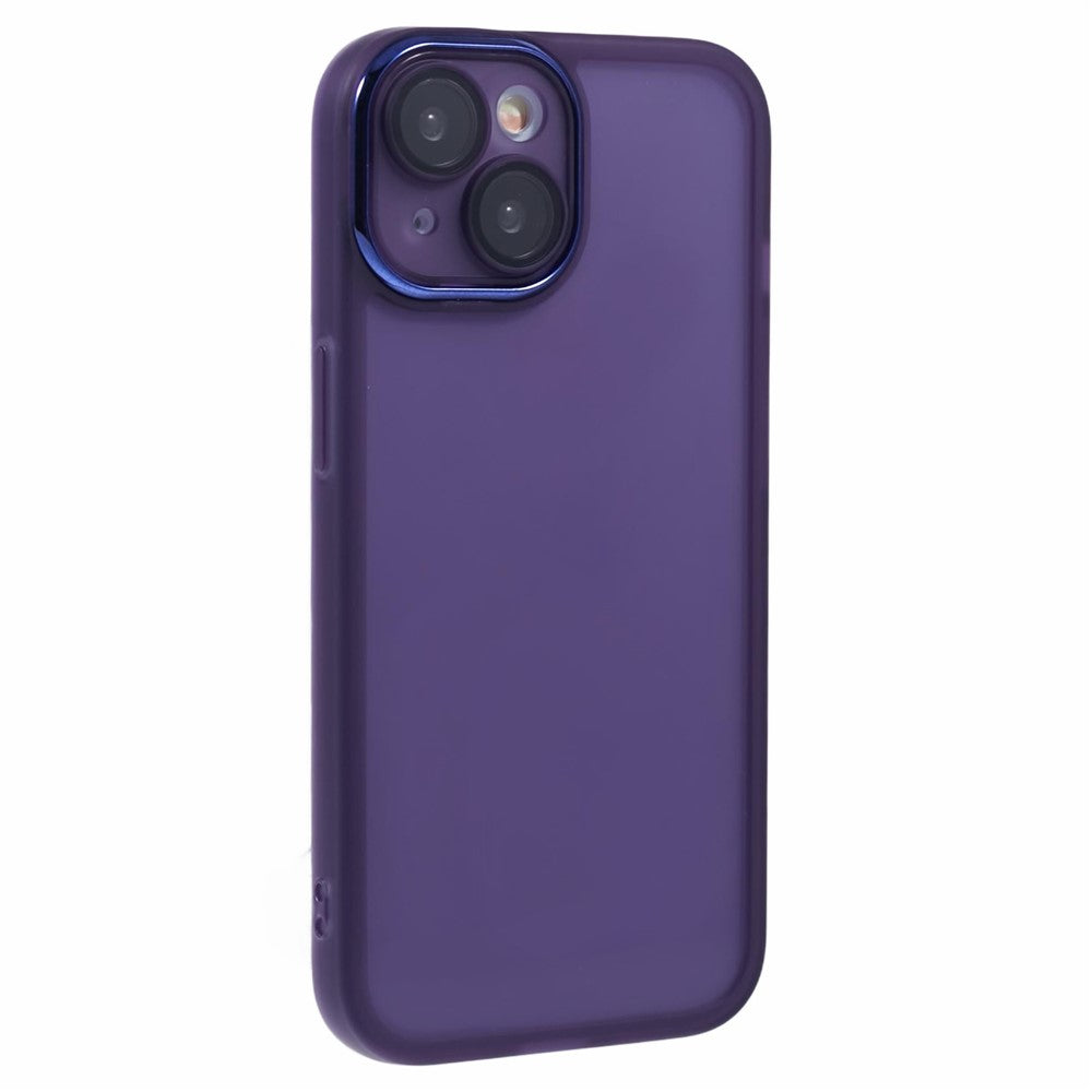 DKSM Series For iPhone 15 Case Electroplated Camera Frame TPU Phone Cover