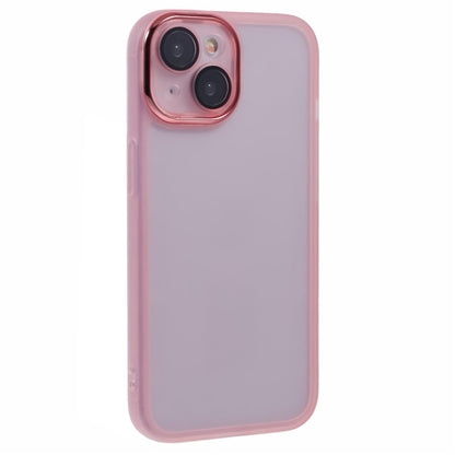 DKSM Series For iPhone 15 Case Electroplated Camera Frame TPU Phone Cover