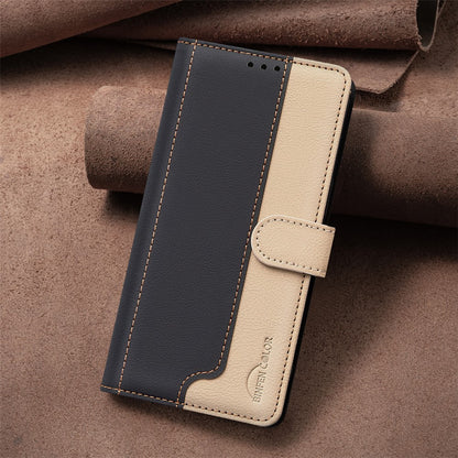 BINFEN COLOR BF33 For iPhone 15 Case Splicing Color Phone Cover RFID Blocking