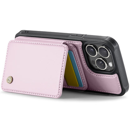 JEEHOOD J05 For iPhone 14 Pro Case Leather Mobile Cover with Detachable Magnetic Card Bag