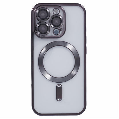 For iPhone 16 Pro Max Case Compatible with MagSafe Electroplating TPU Phone Cover with Lens Film