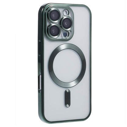 For iPhone 16 Pro Max Case Compatible with MagSafe Electroplating TPU Phone Cover with Lens Film