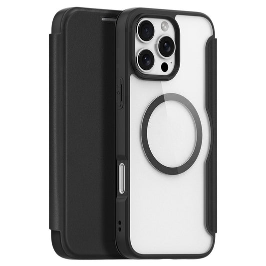 DUX DUCIS Skin X Pro for iPhone 16 Pro Leather Case Compatible with MagSafe Card Holder Phone Cover