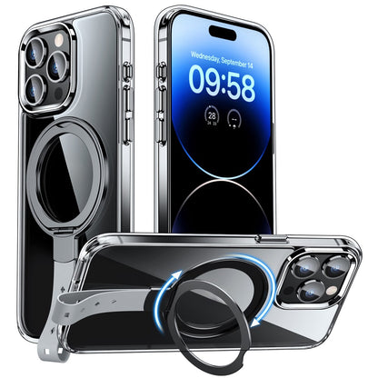 For iPhone 14 Pro Case Compatible with Magsafe Rotatable Kickstand Hard PC Phone Cover