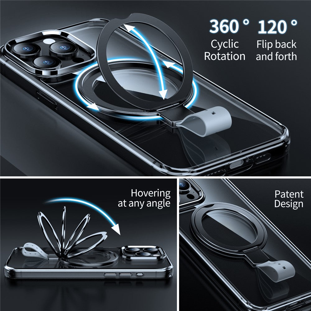 For iPhone 14 Pro Case Compatible with Magsafe Rotatable Kickstand Hard PC Phone Cover
