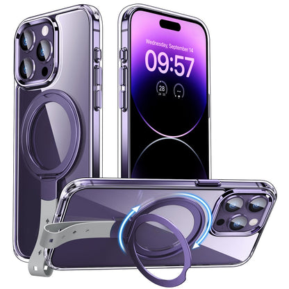 For iPhone 14 Pro Case Compatible with Magsafe Rotatable Kickstand Hard PC Phone Cover