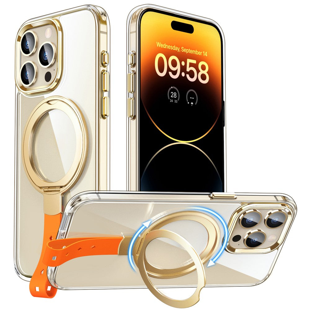 For iPhone 14 Pro Case Compatible with Magsafe Rotatable Kickstand Hard PC Phone Cover