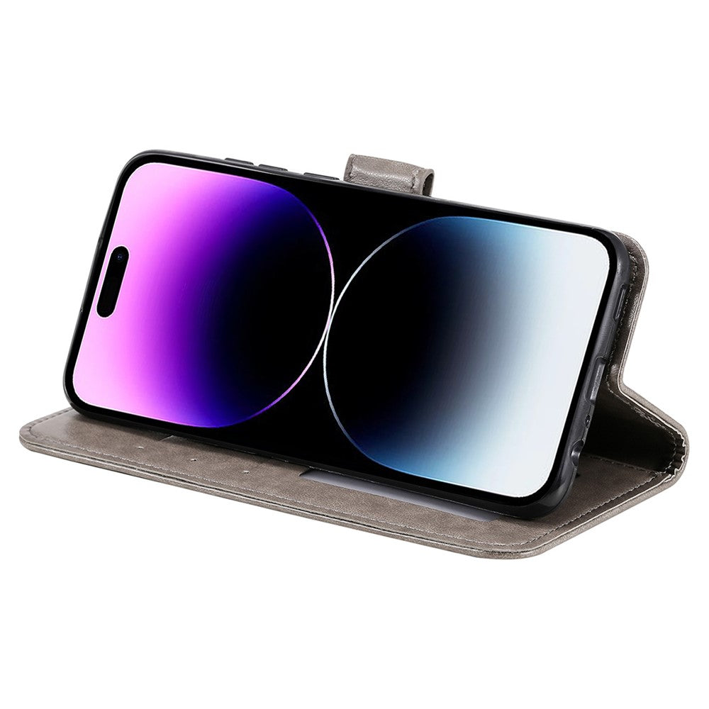 For iPhone 16 Pro Max Stand Case Imprinted Totem PU Leather Wallet Phone Cover