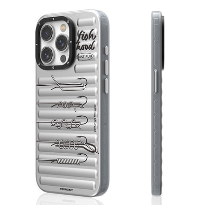 YOUNGKIT Fishing Series For iPhone 14 Pro Magnetic Case IMD Funny Pattern PC+TPU Phone Cover