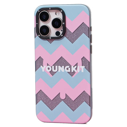 YOUNGKIT Dazzling Series For iPhone 14 Pro Magnetic Case Cute Pattern Anti-Fall PC Hard Phone Cover