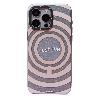 YOUNGKIT Dazzling Series For iPhone 14 Pro Magnetic Case Cute Pattern Anti-Fall PC Hard Phone Cover