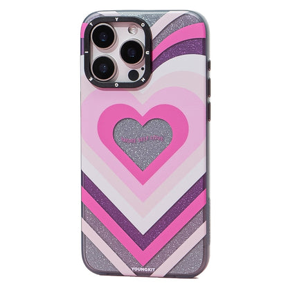 YOUNGKIT Dazzling Series For iPhone 14 Pro Magnetic Case Cute Pattern Anti-Fall PC Hard Phone Cover