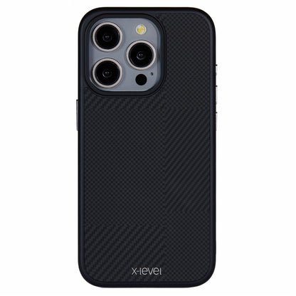 X-LEVEL For iPhone 14 Pro Case Hard PC Scratch-Resistant Phone Cover Carbon Nano Fiber Texture