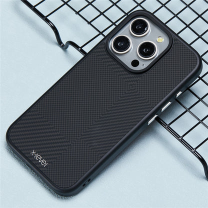 X-LEVEL For iPhone 14 Pro Case Hard PC Scratch-Resistant Phone Cover Carbon Nano Fiber Texture