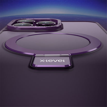 X-LEVEL For iPhone 14 Pro Case TPU+PC Phone Cover with Magnetic Invisible Kickstand
