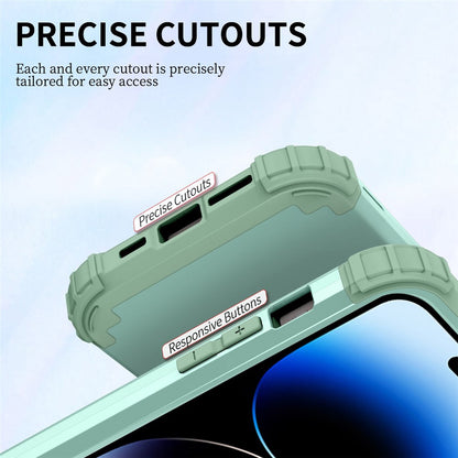 For iPhone 14 Pro Max L-Style Phone Case with Ring Holder Kickstand Protective Phone Back Cover