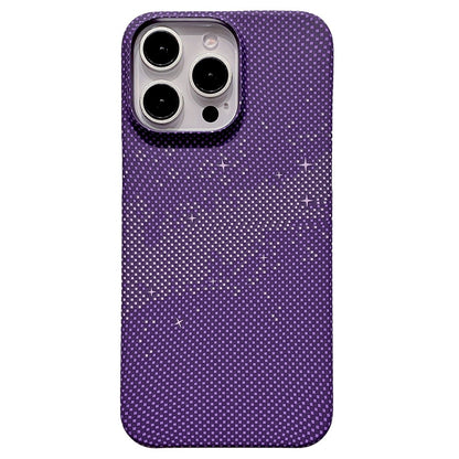 For iPhone 14 Pro Case Starry Sky Pattern Hard PC Half Cover Phone Protector
