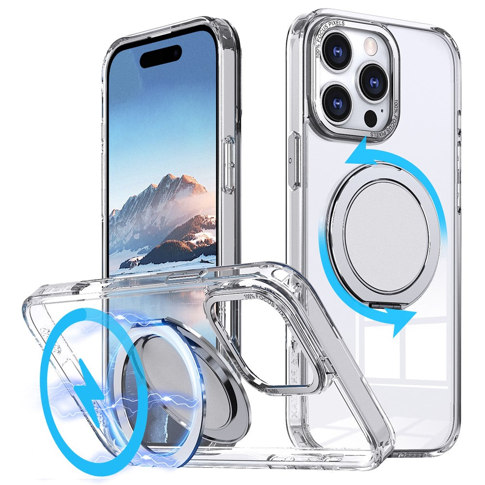 For iPhone 16 Pro Case Compatible with MagSafe TPU+PC Kickstand Phone Cover