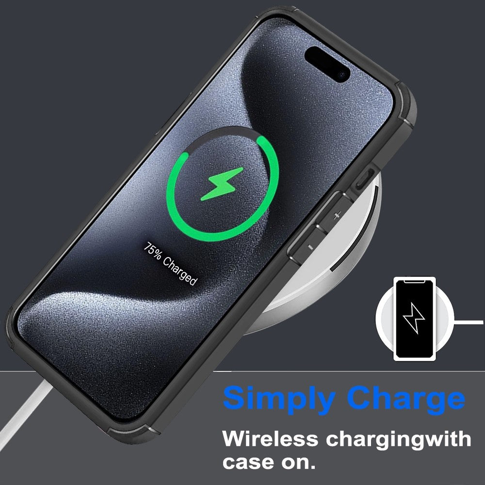 For iPhone 14 Pro Magnetic Case TPU + Acrylic Phone Back Cover Compatible with MagSafe