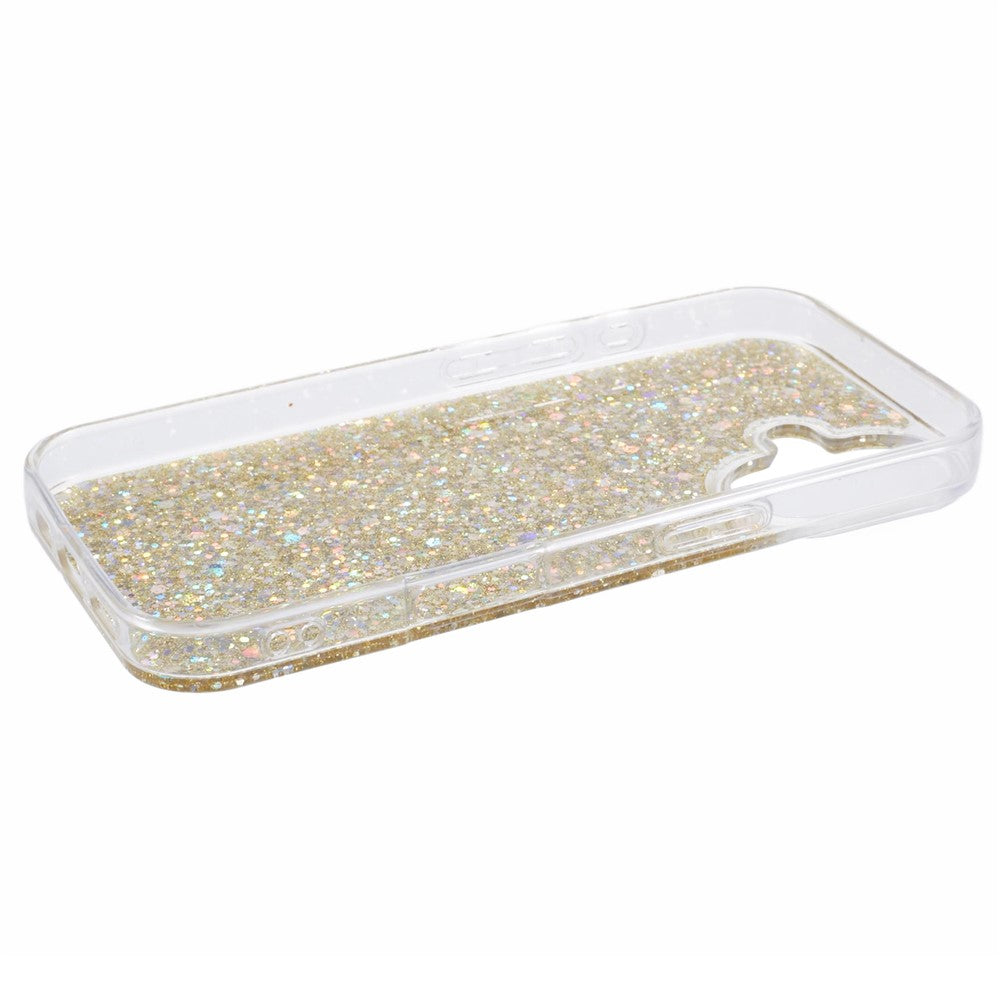 For iPhone 16 Shockproof Case Glittery Design Soft TPU Phone Cover