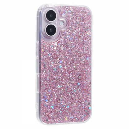For iPhone 16 Shockproof Case Glittery Design Soft TPU Phone Cover