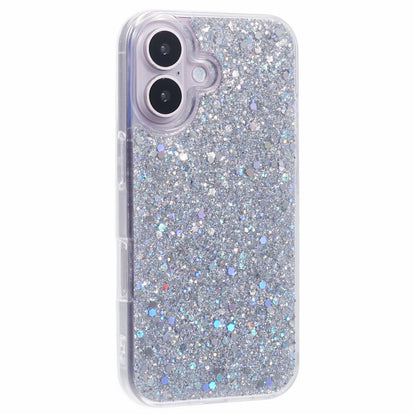 For iPhone 16 Shockproof Case Glittery Design Soft TPU Phone Cover