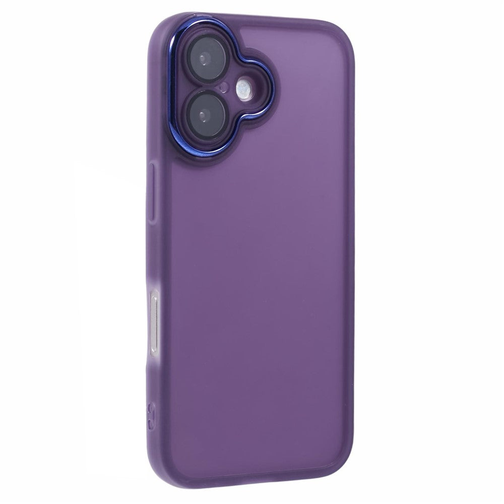 DKSM Series For iPhone 16 Case Electroplated Camera Frame TPU Phone Cover