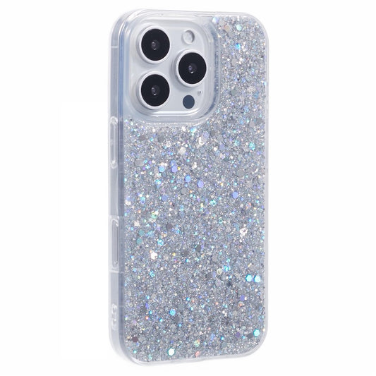 For iPhone 16 Pro Max Case Glittery Design Anti-Drop Soft TPU Phone Cover