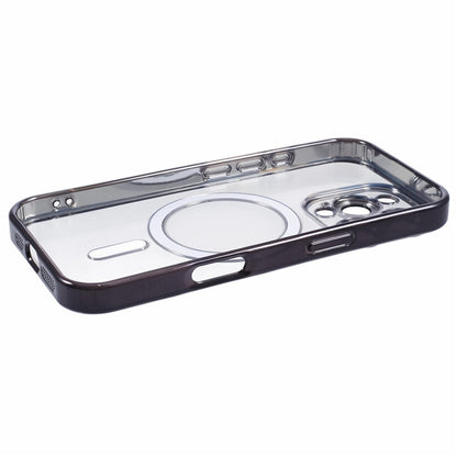 For iPhone 16 Pro Magnetic Case Soft TPU Electroplating Phone Cover with Lens Film
