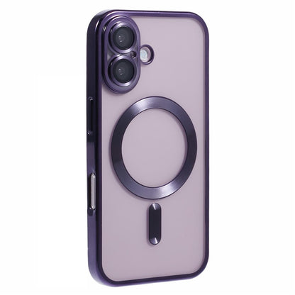 For iPhone 16 Case Compatible with Magsafe Clear TPU Phone Cover with Lens Film