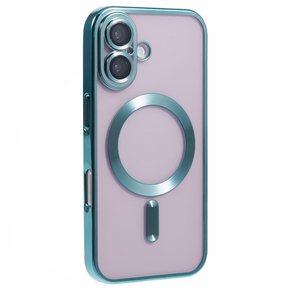 For iPhone 16 Case Compatible with Magsafe Clear TPU Phone Cover with Lens Film