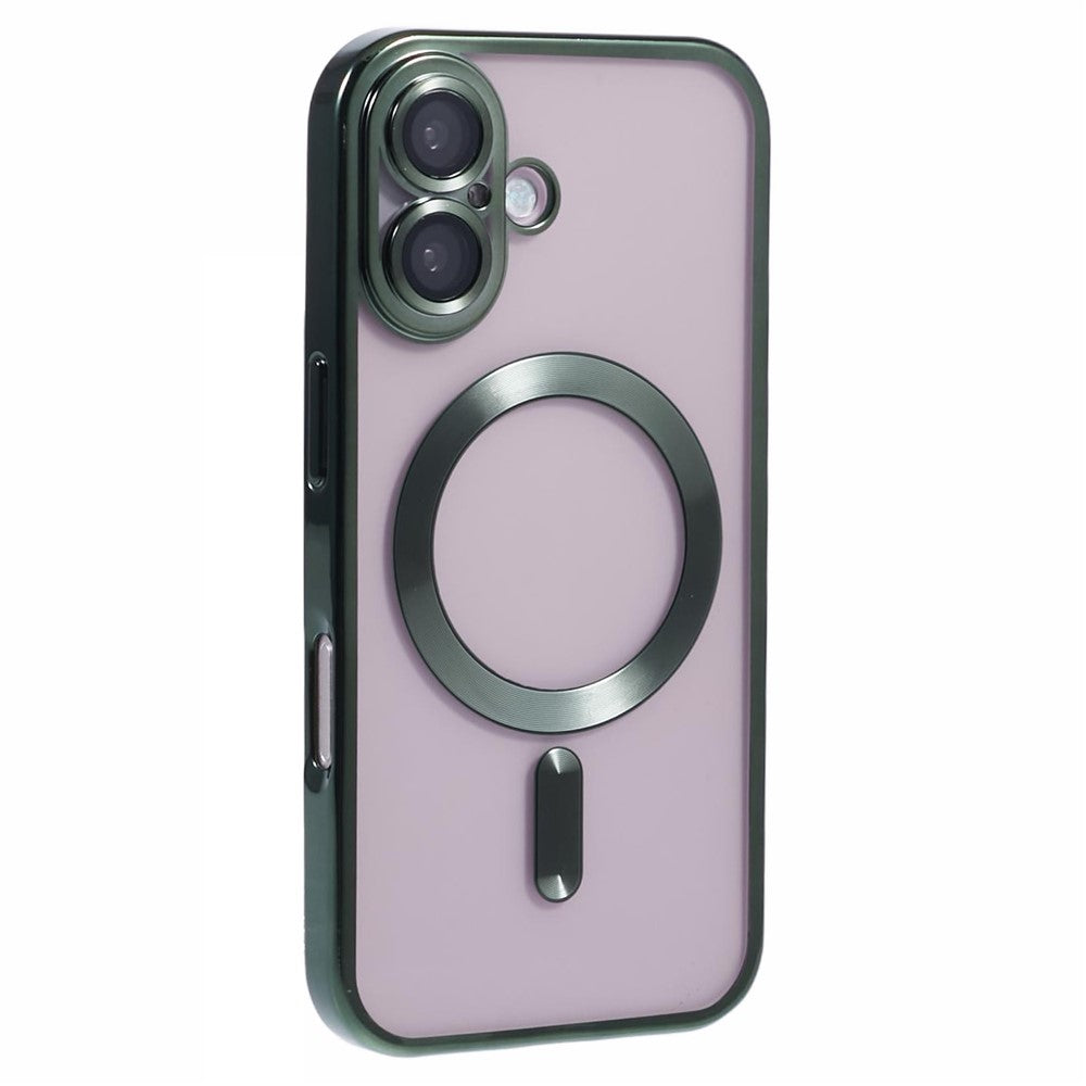 For iPhone 16 Case Compatible with Magsafe Clear TPU Phone Cover with Lens Film