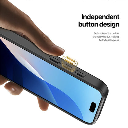 DUX DUCIS Rafi II Series for iPhone 16 Pro Magnetic Case Kickstand Card Slots Leather+TPU Phone Cover