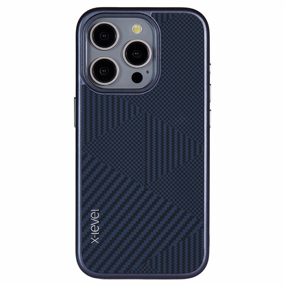 X-LEVEL For iPhone 14 Pro Case Ultra-Thin PC Hard Phone Cover Carbon Nano Fiber Texture