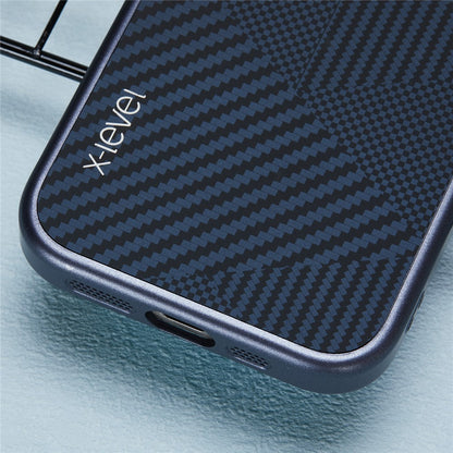 X-LEVEL For iPhone 14 Pro Case Ultra-Thin PC Hard Phone Cover Carbon Nano Fiber Texture