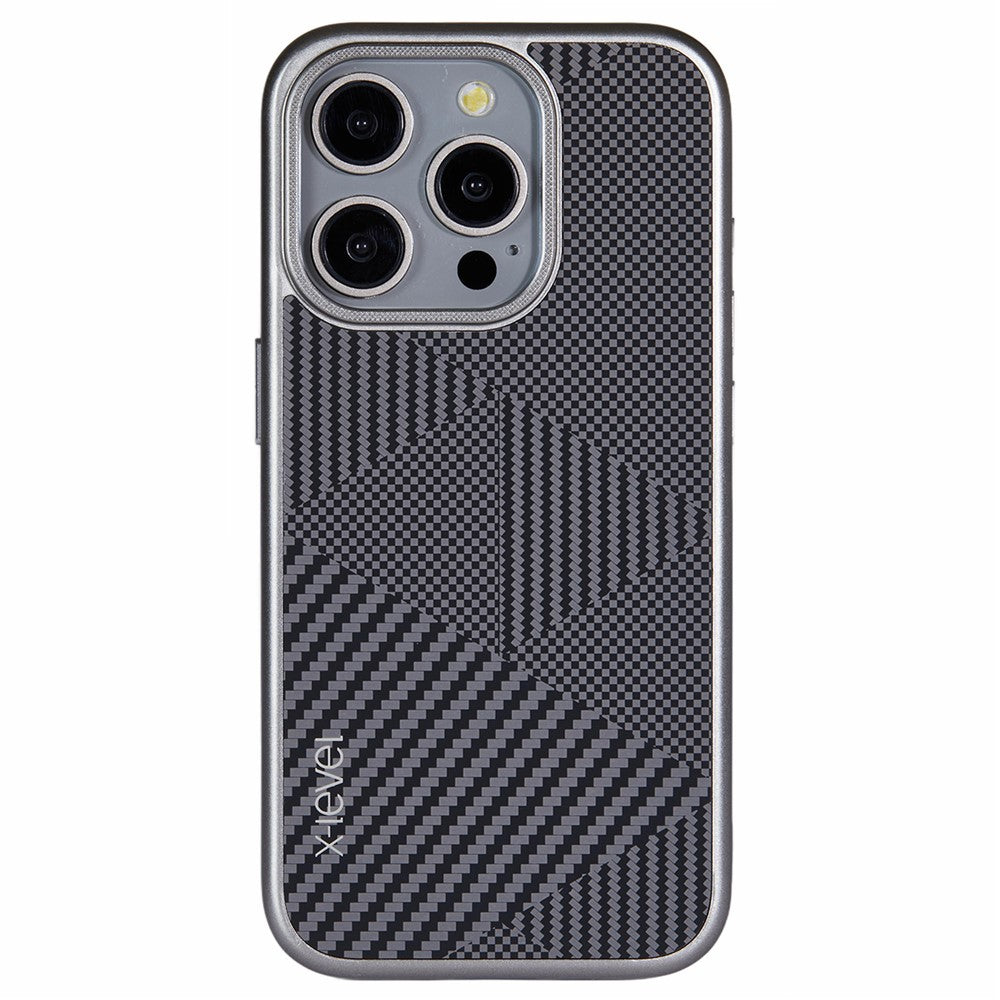 X-LEVEL For iPhone 14 Pro Case Ultra-Thin PC Hard Phone Cover Carbon Nano Fiber Texture