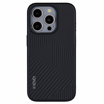 X-LEVEL For iPhone 14 Pro Case Ultra-Thin PC Hard Phone Cover Carbon Nano Fiber Texture