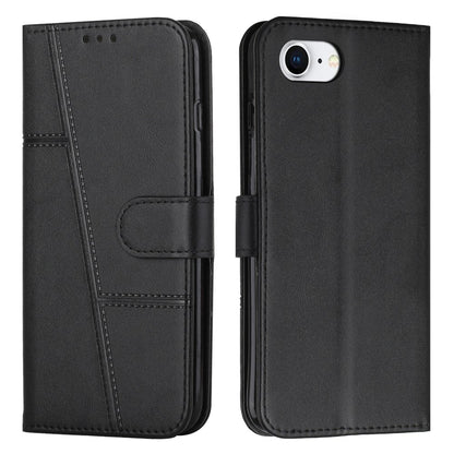 For iPhone 17e / 16e Case PU Leather Wallet Flip Phone Cover Calf Texture