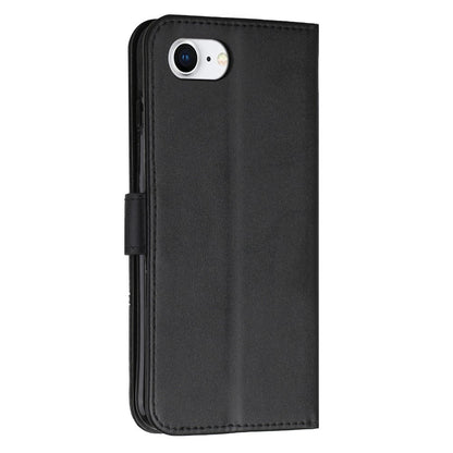 For iPhone 17e / 16e Case PU Leather Wallet Flip Phone Cover Calf Texture