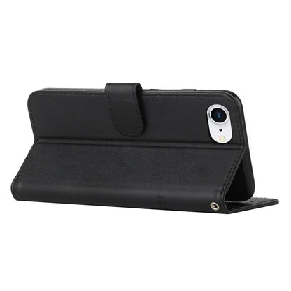 For iPhone 17e / 16e Case PU Leather Wallet Flip Phone Cover Calf Texture