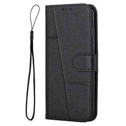 For iPhone 17e / 16e Case PU Leather Wallet Flip Phone Cover Calf Texture