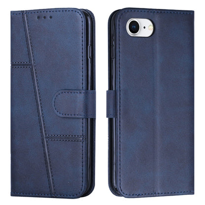 For iPhone 17e / 16e Case PU Leather Wallet Flip Phone Cover Calf Texture
