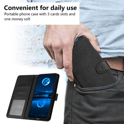 For iPhone 17e / 16e Case Calf Texture Leather Wallet Shockproof Flip Cover with Hand Strap