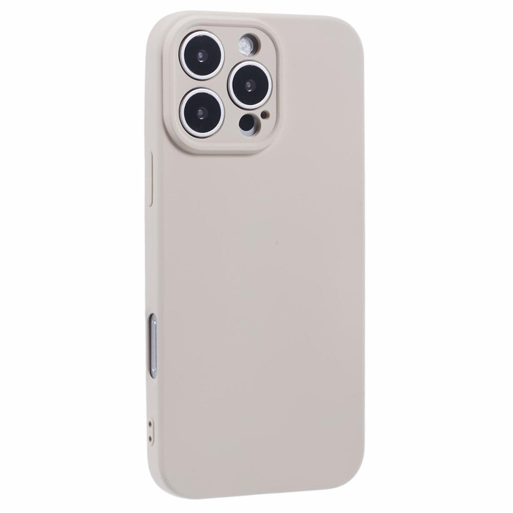 For iPhone 16 Pro Case TPU Back Soft Anti-Scratch Fiber Lining Phone Cover