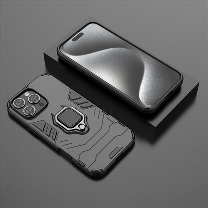 For iPhone 16 Pro Max Case PC+TPU Hybrid Phone Cover with Ring Kickstand