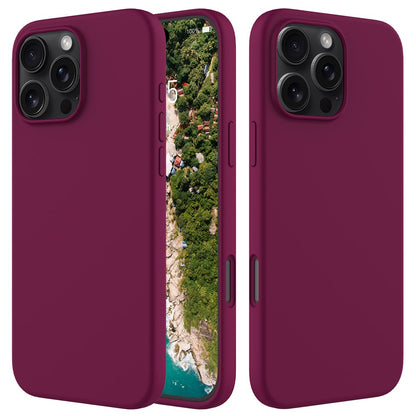 For iPhone 16 Pro Case Shockproof Liquid Silicone Soft Lining Phone Cover