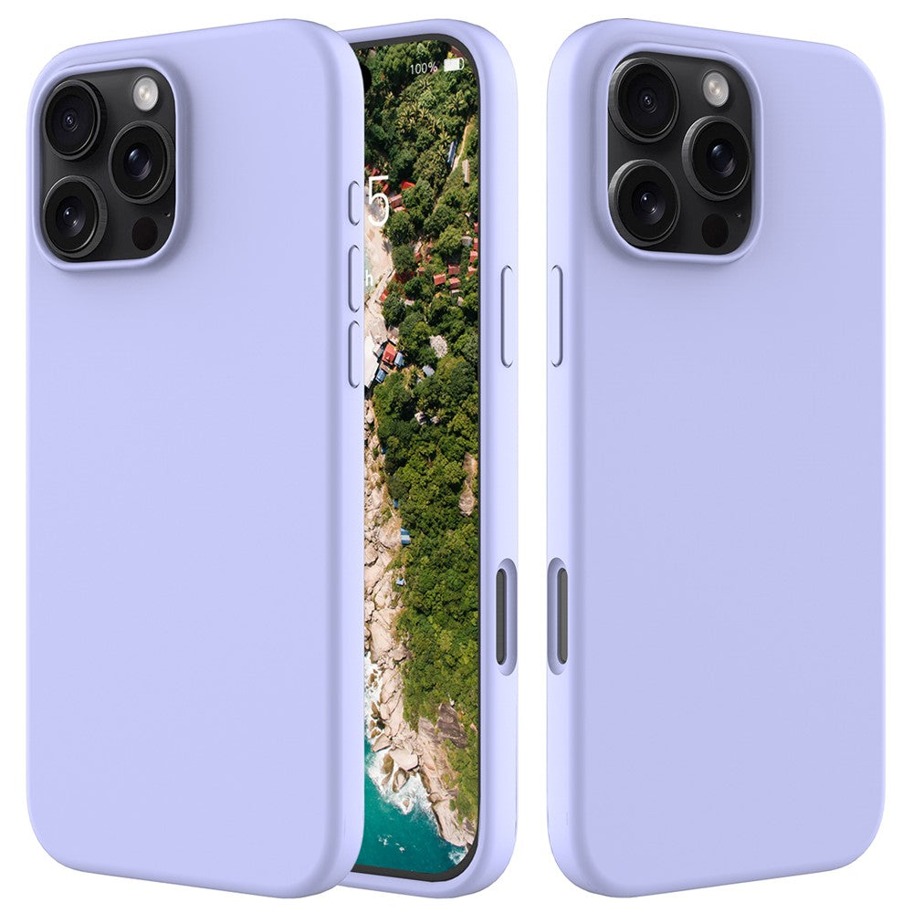 For iPhone 16 Pro Case Shockproof Liquid Silicone Soft Lining Phone Cover
