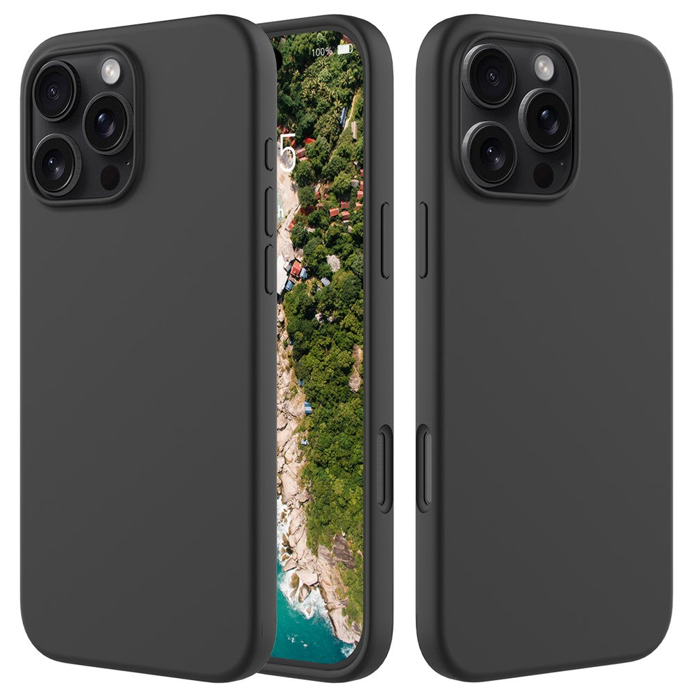 For iPhone 16 Pro Case Shockproof Liquid Silicone Soft Lining Phone Cover