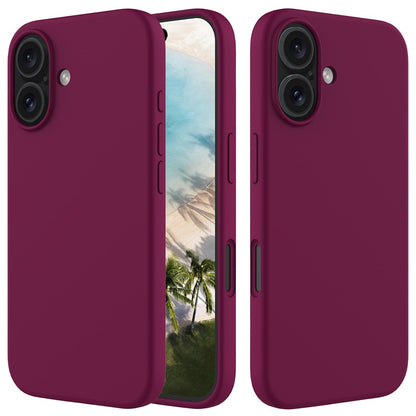 For iPhone 16 Case Liquid Silicone Soft Lining Shockproof Phone Cover