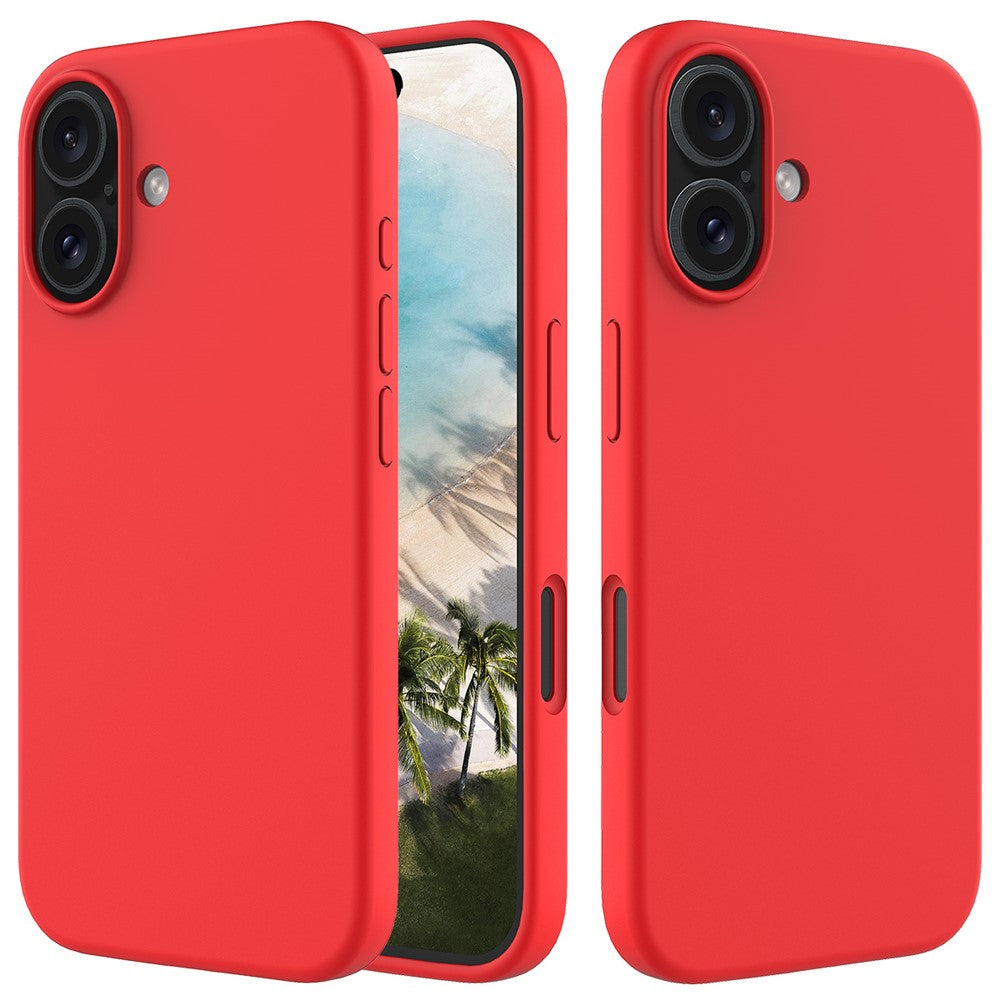For iPhone 16 Case Liquid Silicone Soft Lining Shockproof Phone Cover